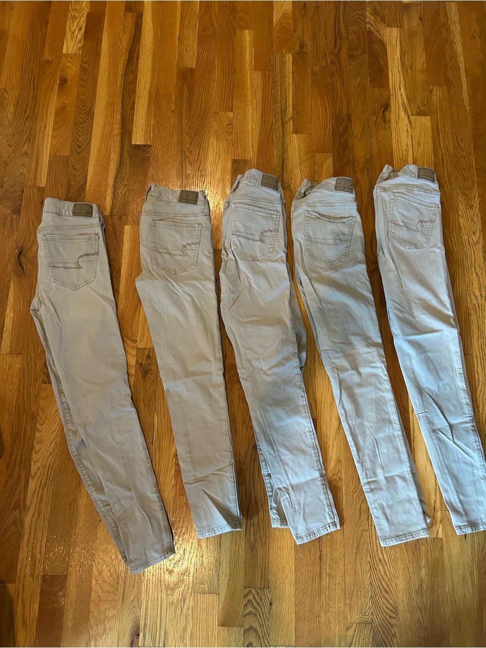 American Eagle Outfitters Light Gray Skinny Jeans - Light Gray